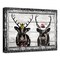 Crafted Creations Black Vixen and Comet Christmas Canvas Wall Art Decor 12" x 16"